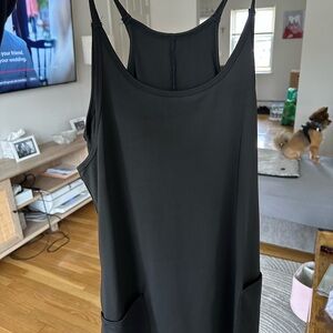 SHEIN Black Sleeveless Scoop Neck Jumpsuit with Pockets